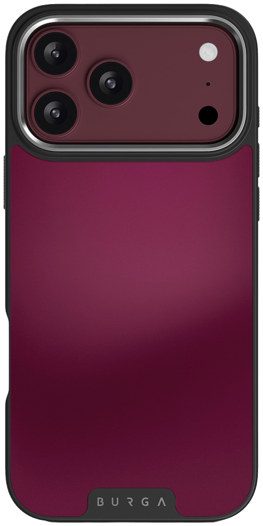 Dark Cherry case on the Burgundy iPhone 18 Pro
